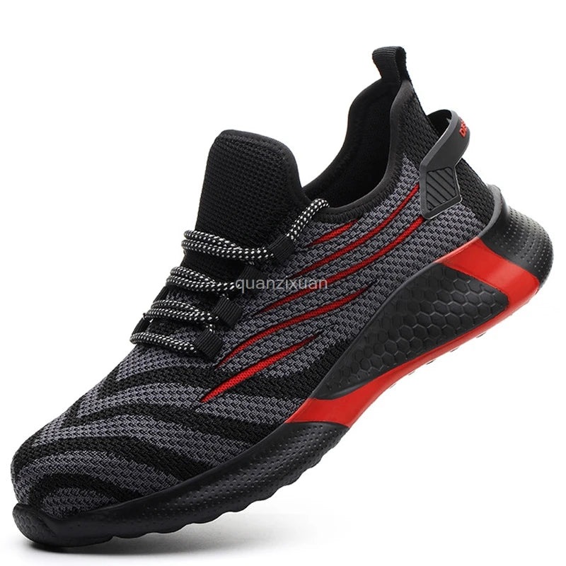 Säkerthetsskor Anti-genomträngliga Arbets-sneakers, okrossbara , ståltå