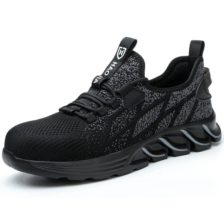 Metallfri, Komposittåhätta med spiktramp, tjocka sulor, andningsbara och halkfria skyddsskor