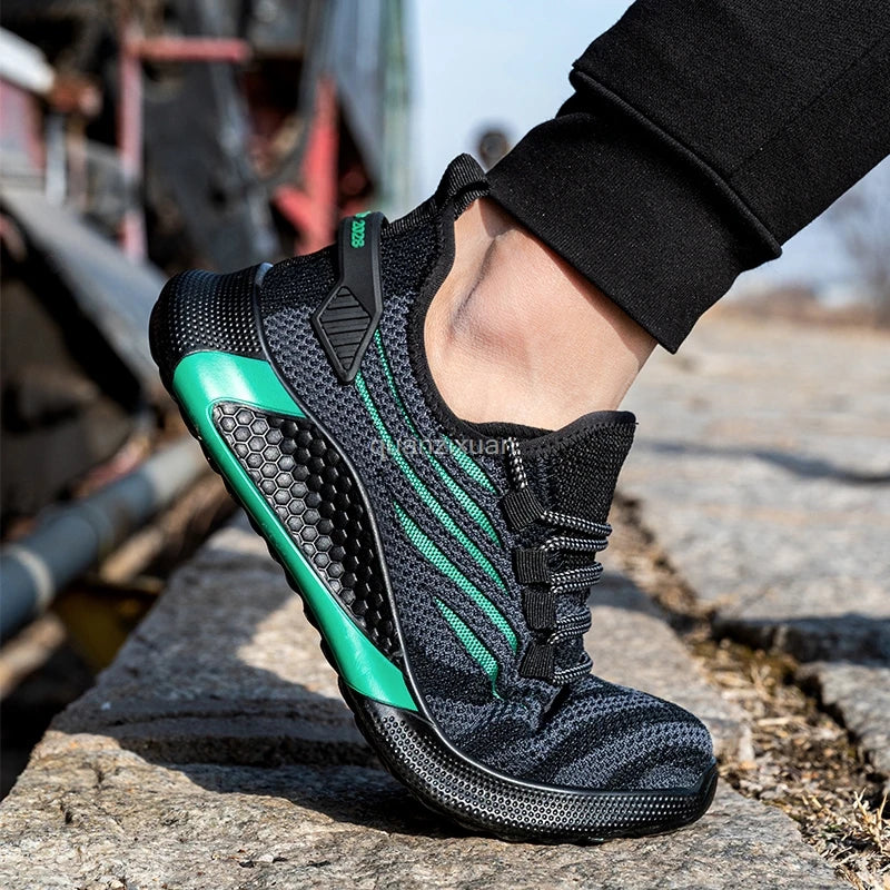 Säkerthetsskor Anti-genomträngliga Arbets-sneakers, okrossbara , ståltå