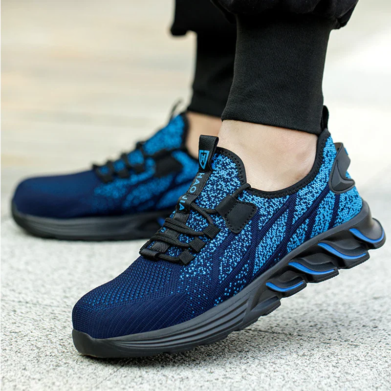 Metallfri, Komposittåhätta med spiktramp, tjocka sulor, andningsbara och halkfria skyddsskor