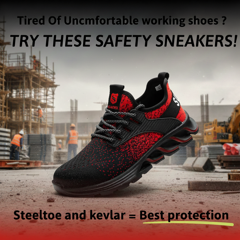 Säkerhets-sneakers, Anti-kross, Lätta andningsbara