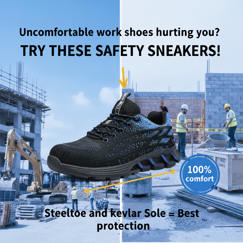 Andningsbara skyddsskor med ståltå, kross- och genombrottssäkra, slitstarka, halkfria arbetsskor med tyg och ståltåskydd