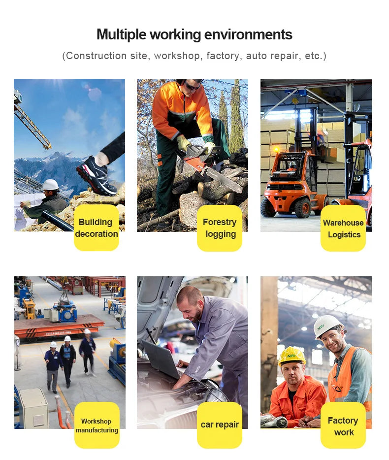 Säkerhetsskor Moderiktiga Arbetsskor Punkteringssäkra Skyddsskor Slitstarka