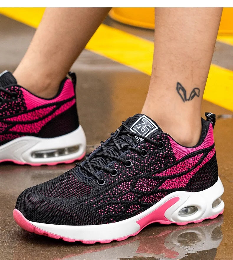 Arbets-sneakers, andningsbara, stötdämpande punkteringssäkra