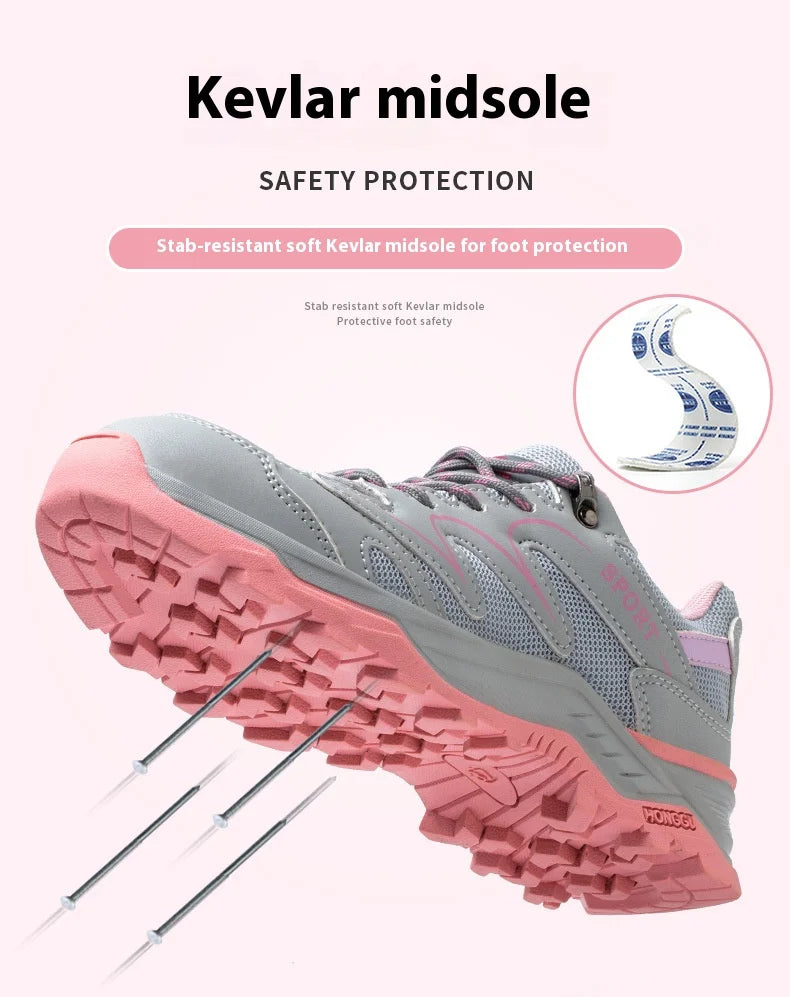 Dam Arbetsskor Slitstarka Skyddsskor Med Stålhätta