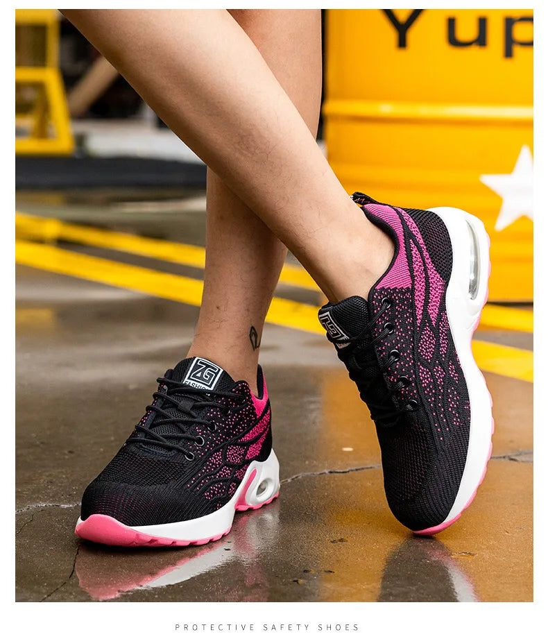 Arbets-sneakers, andningsbara, stötdämpande punkteringssäkra