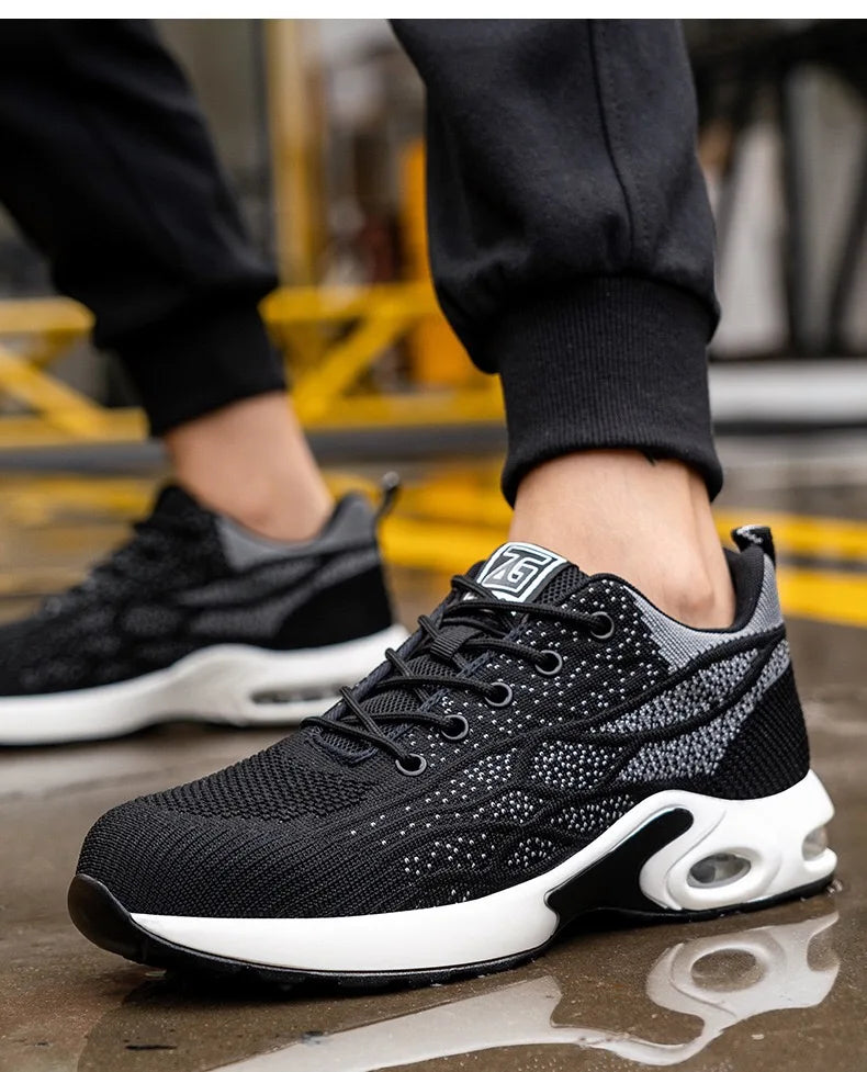 Arbets-sneakers, andningsbara, stötdämpande punkteringssäkra