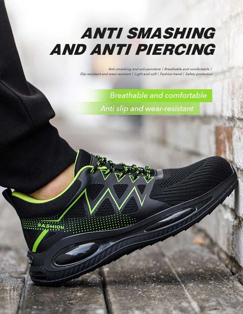 Sneakers, Industriellt, Arbetsskor Punkteringssäkra Stålhätta, Halkfria