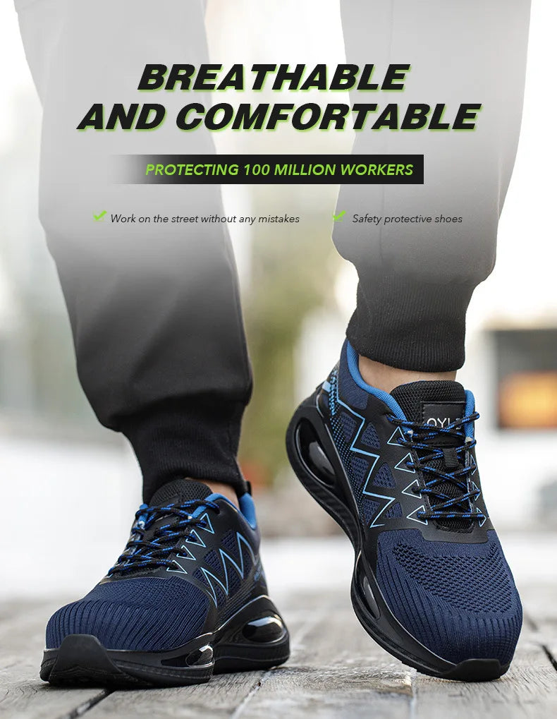 Sneakers, Industriellt, Arbetsskor Punkteringssäkra Stålhätta, Halkfria