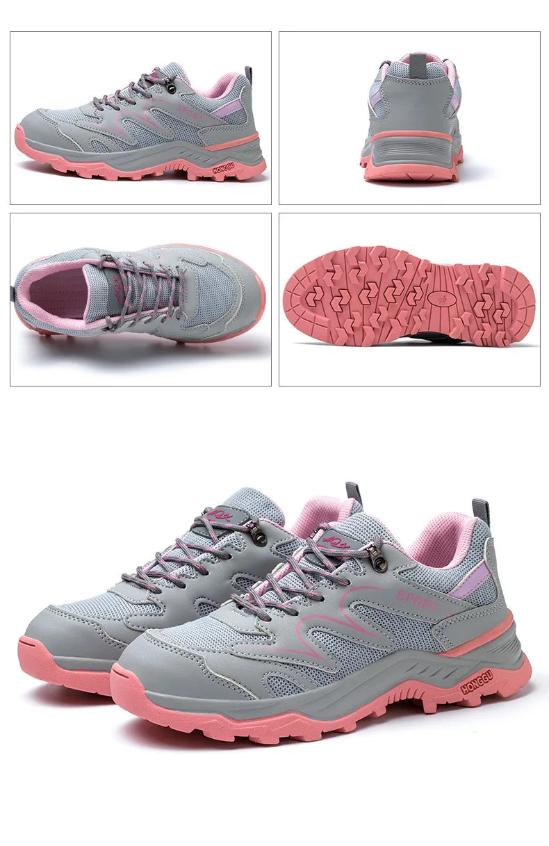 Dam Arbetsskor Slitstarka Skyddsskor Med Stålhätta