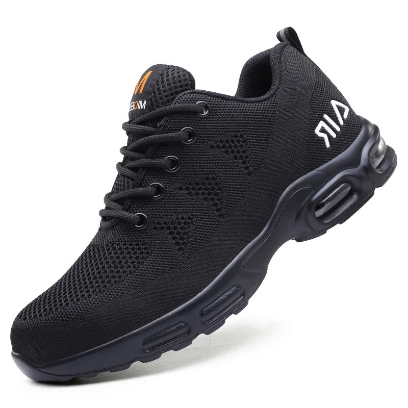 säkerhetsskor ståltåhätta, krossbeständiga arbetssneakers, spiktramp