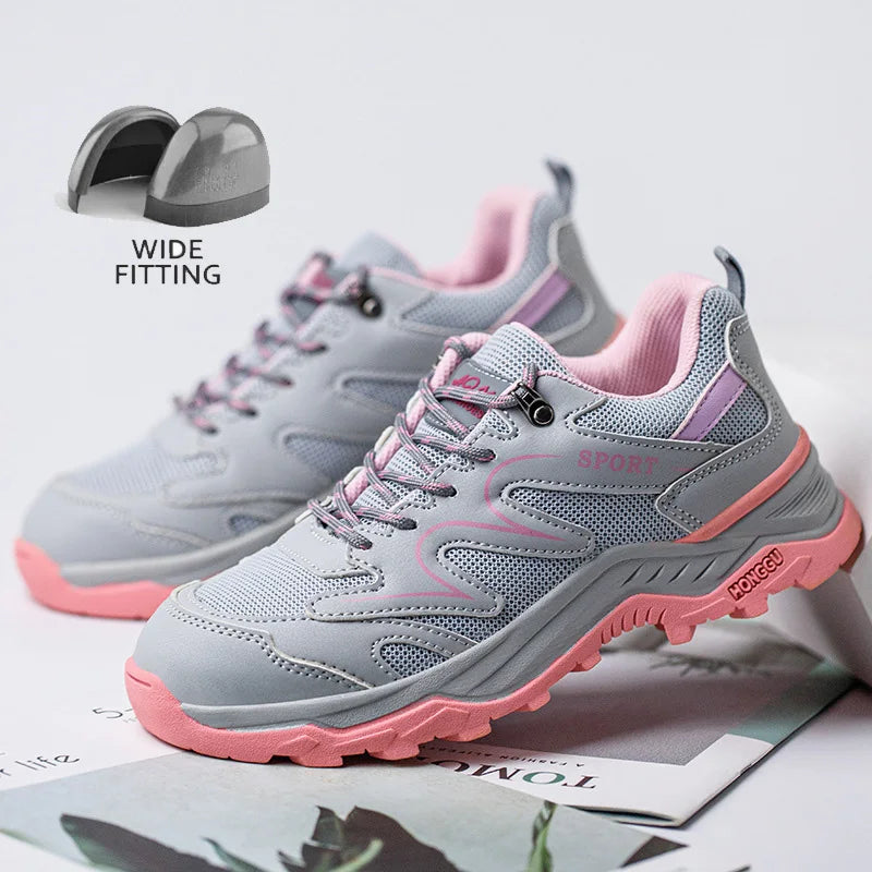 Dam Arbetsskor Slitstarka Skyddsskor Med Stålhätta