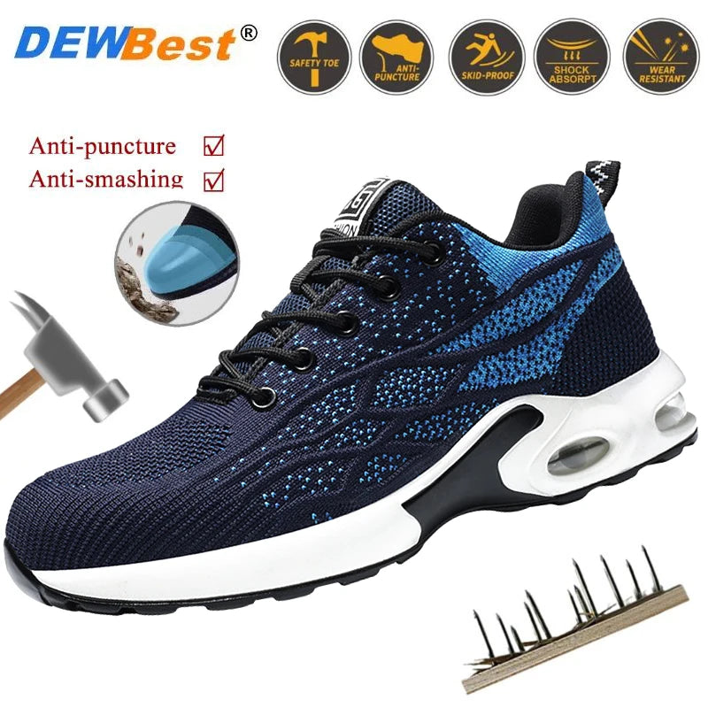 Arbets-sneakers, andningsbara, stötdämpande punkteringssäkra