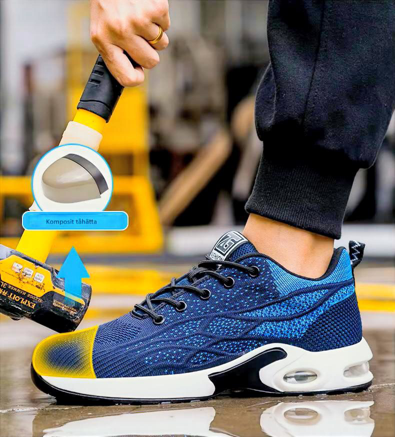 Arbets-sneakers, andningsbara, stötdämpande punkteringssäkra